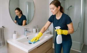 Rengøring af badeværelset