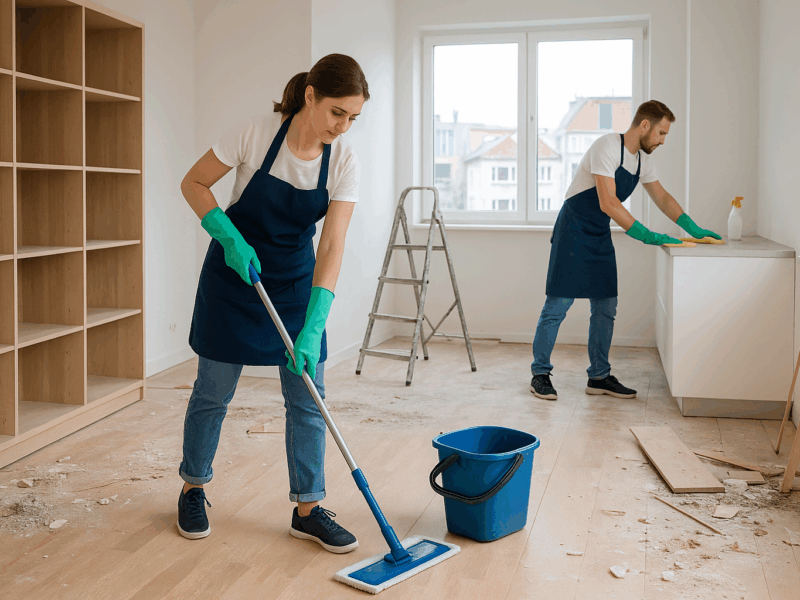 Engangsrengøring efter byggearbejde i Aarhus